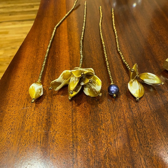 Artificial Set of 35 Handmade Beaded Bloom & Full Flower Stems for Vase - Picture 6 of 7